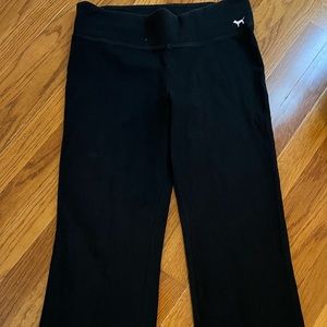 Victoria’s Secret pink boot leg yoga pants. Large